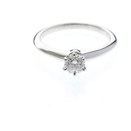 Tiffany & Co. Harmony Solitaire Ring Platinum with RBC Diamond 0.39CT Silvery