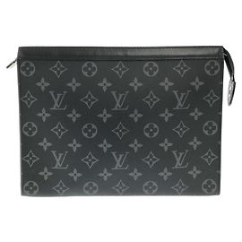 Borsa Louis Vuitton Monogram Eclipse Pochette Voyage MM M61692 Nero