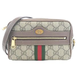 Bolsa de Ombro Gucci Ophidia Marrom Bege