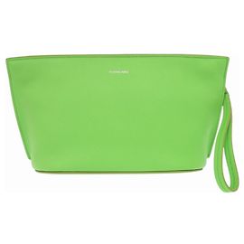 Clutch de couro verde Salvatore Ferragamo Verde