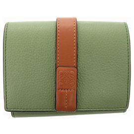 Loewe Anagram Small Wallet Brown Green