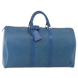 Louis Vuitton Keepall Bag Epi Leather 50 Blue