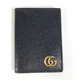 Gucci GG Marmont Black Leather Card Case Black