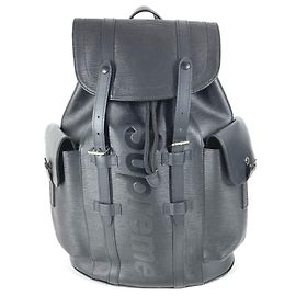 Sac à dos Louis Vuitton Epi Supreme Collaboration Christopher PM Noir