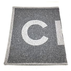 Chanel 19K Logo Large Stole Blanket Scarf Schal Braun