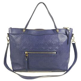 Bolsa Tote Louis Vuitton Monogram Empreinte Bastille MM Roxo