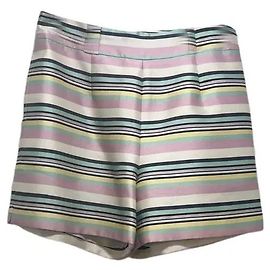Autre Marque Short Raoul rayé multicolore en soie Noir Rose Multicolore Écru Jaune Bleu clair