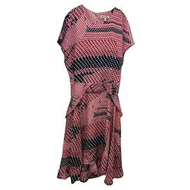 Juicy Couture Seidenkleid mit abstraktem Muster Pink