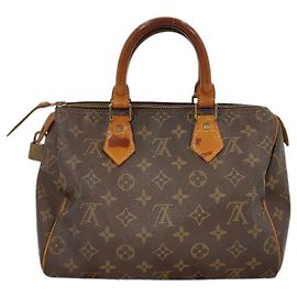 Louis Vuitton Speedy Handbag Monogram Canvas 25 Brown
