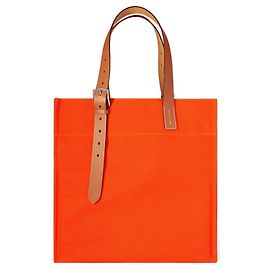 Hermès Sac Cabas Étrivière Toile Orange Orange