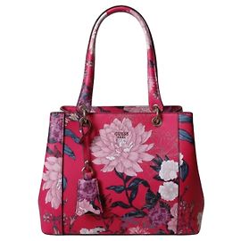 Borsa Guess stampa floreale rosa e rossa Rosso