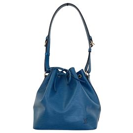 Borsa a tracolla Petit Noé in pelle Epi Louis Vuitton Blu