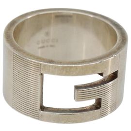 GUCCI Branded G Ring Ag925 Silver Auth SW2379V Silvery