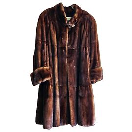 Guy Laroche Brown Mink Fur Coat Brown