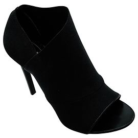 Botines de punta abierta en stretch negro Balenciaga Negro