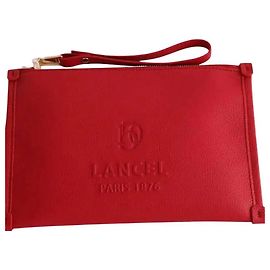 Clutch Lancel de couro vermelha Vermelho