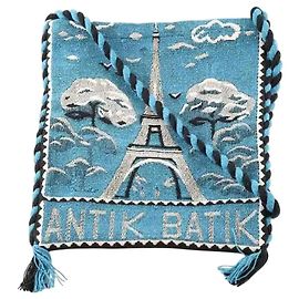 Antik Batik Blue Cloth Handbag Blue