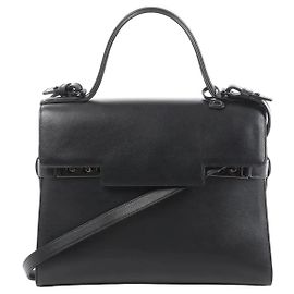 Sac à main 2Way en cuir Delvaux Tempête GM Noir Beige