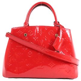 Sac à main Louis Vuitton Vernis Montaigne BB Rouge M50170 Rouge