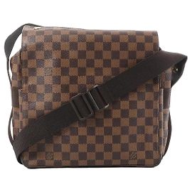 Louis Vuitton Naviglio Damier Ebene Shoulder Bag in Brown N45255 Red