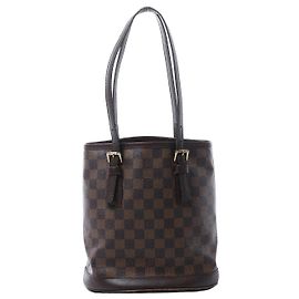 Borsa a tracolla Louis Vuitton Malle Damier Ebene marrone N42240 Rosso