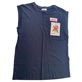 Sandro Top sin mangas motivo sello Cuba - Negro Negro