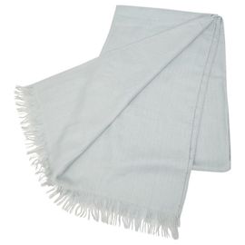 Hermès Lenço de cashmere e seda azul Hermes Azul
