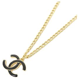 Collier Chanel AB8358 Noir et Or Noir Doré