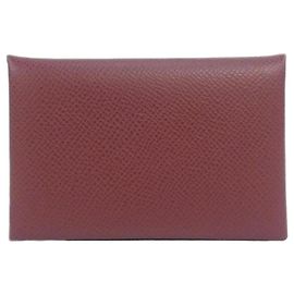 Hermès Tarjetero Calvi Hermes en Rouge H Roja