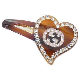 Clip per capelli Gucci marrone rosa oro Marrone Rosa D'oro