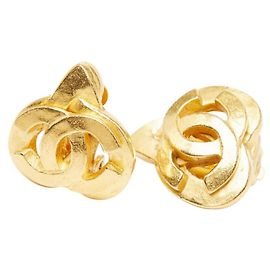 Chanel Coco Mark Herzmotiv Ohrringe Golden