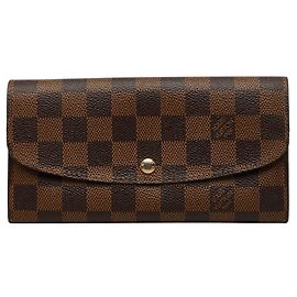 Monedero Damier Louis Vuitton Castaño Damier ebene