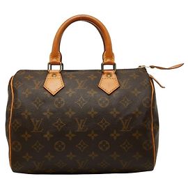 Bolsa Boston Mini Louis Vuitton Monogram Speedy 25 Marrom Monograma