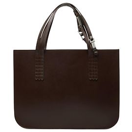 Bolsa Tote Chanel Vintage Logo Triple Handle Marrom