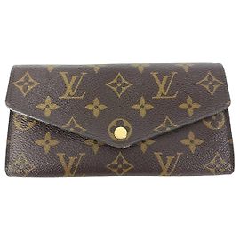 Carteira Sarah em Canvas Louis Vuitton Marrom