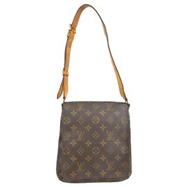 Louis Vuitton Musette Salsa Handbag Monogram Canvas PM Brown