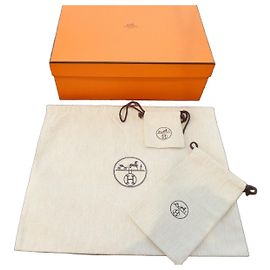 Conjunto Completo Hermès Kelly 25 (Caixa e Dustbags) Bege Laranja