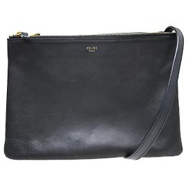 Céline Borsa a tracolla Celine Trio in pelle Small Nero
