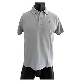 Polo Burberry de algodón azul claro Azul
