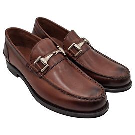 Autre Marque Mocassins de couro marrom Brecos Outro