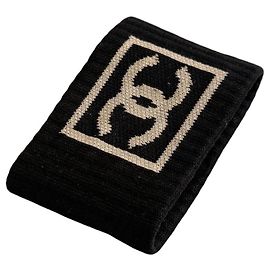 Bracciale Chanel CC Logo Nero e Beige Nero Beige