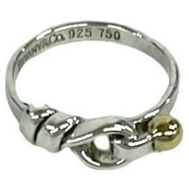 Tiffany & Co Anillo Tiffany Hook & Eye Love Knot Plata Dorado