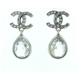 Chanel COCO Mark Bijou Ohrringe Silber