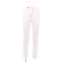 Chanel White Cotton Jeans Size 34 White