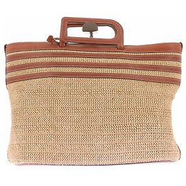 Delvaux Cabas "D to D" en raphia Beige