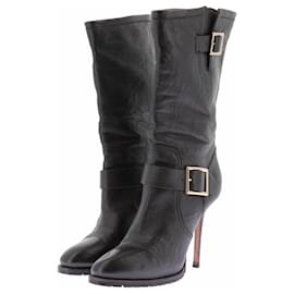 Jimmy Choo Schwarze Stiefel mit Absatz Schwarz