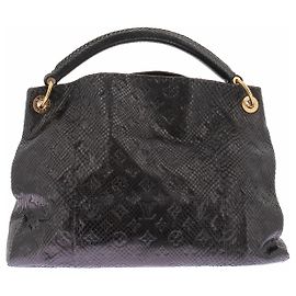 Louis Vuitton Artsy Tasche aus schwarzem Python Schwarz