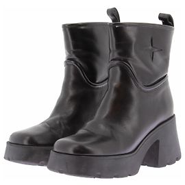 Nodaleto Black Leather Ankle Boots Size 38 Black