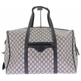 Gucci Reisetasche aus Canvas, mittel Grau