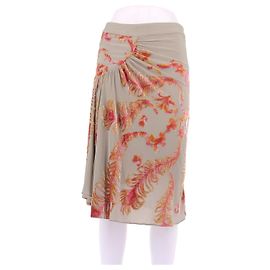 Roberto Cavalli Blumenrock Beige Viscose Beige